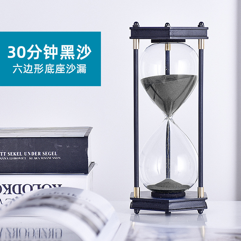 Temporizador de reloj de arena directo de fábrica para niños resistente a la caída de 30 minutos reloj de arena de tiempo creativo adornos de reloj de arena