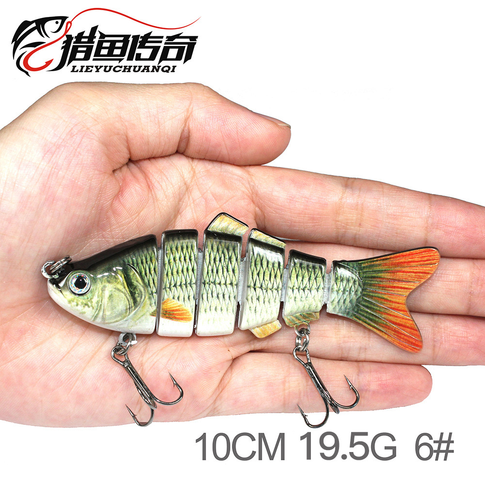 Venta al por mayor de fábrica transfronteriza simulación de Venta caliente multi-Sección pescado 10cm-six-6 sección Luya cebo duro cebo falso