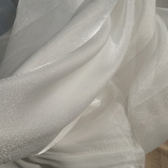 朦朧半透 閃光水晶紗 揚州紗歐根紗面料 漢服大袖衫襦裙布料紗裙