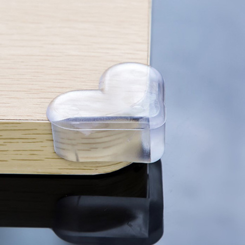 宝宝桌角PVC防护角 心形透明婴儿安全防撞角 桌子茶几玻璃防护角