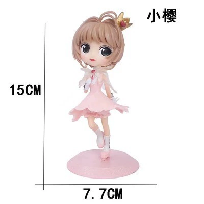 Фигура в стиле Q-version (Baichang) Sakura — топпер для торта из PVC, стиль 2D аниме, 0.08 кг