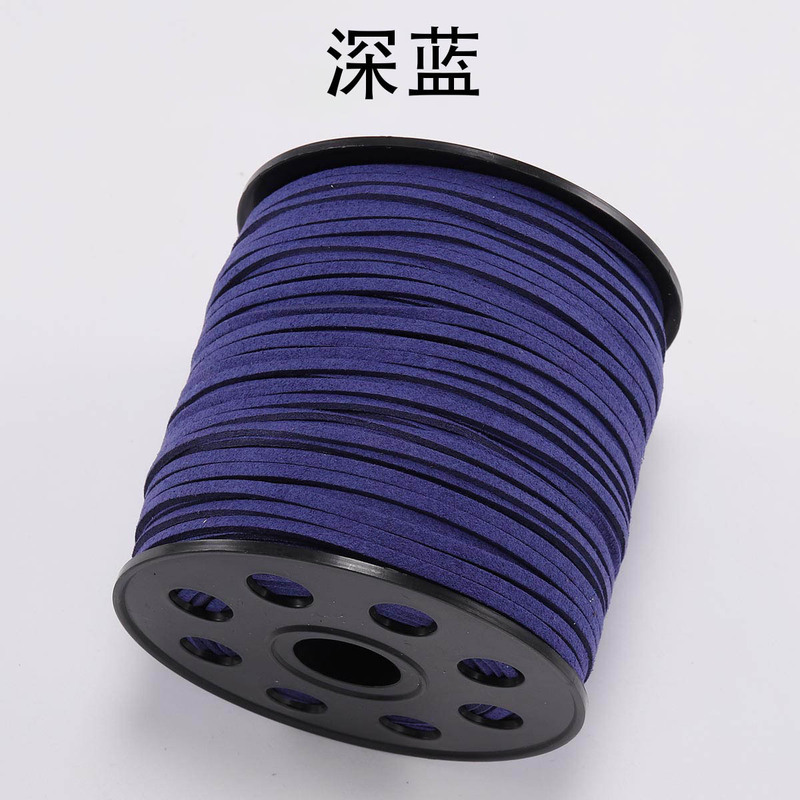 韓国の絨毯の皮の縄の鹿の皮の縄の両面の絨毯のDIYの手作りのアクセサリーの部品はブレスレットのネックレスの縄のスエードの皮の縄を編みます|undefined