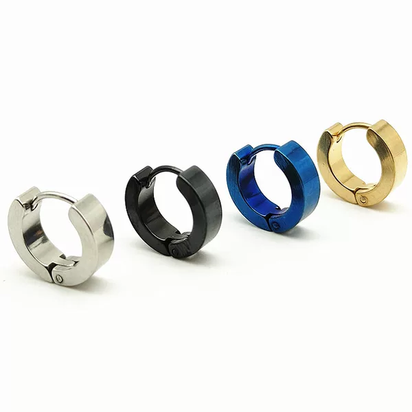 Cross-border hot titanium steel earrings ear jewelry electroplating fashion trend single men's and women's earrings ear ring factory direct sales