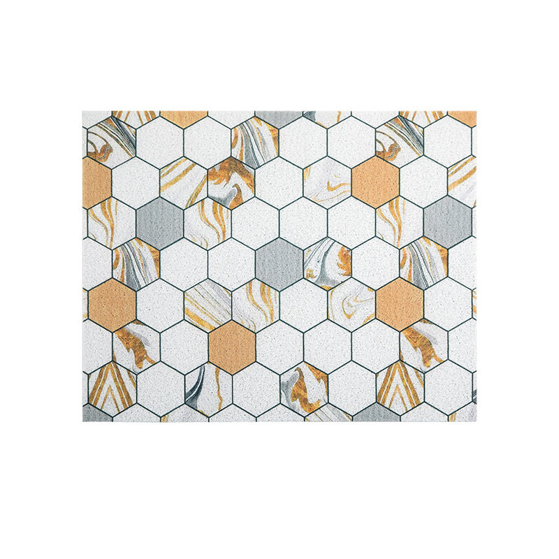 Alfombra de piso de anillo de seda Alfombra de puerta antideslizante nórdica Alfombra de pasillo Alfombra de pie de anillo de seda se puede cortar