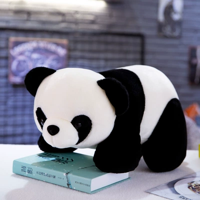 Plush Toy Panda Doll Large Pillow Stuffed Animal Panda Souvenir from the Zoo (Oyuncaq yastıqlar) - lying-panda-9cm-the-pendant-has-color-differences-please-see-the-detailed-picture