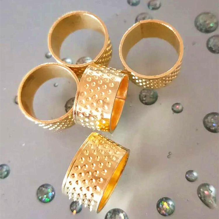 加厚加宽加深款戒指顶针 抵戒 顶针箍 金属铁顶针大号金色顶针5克