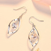 Long fashionable universal hypoallergenic earrings, silver 925 sample, simple and elegant design