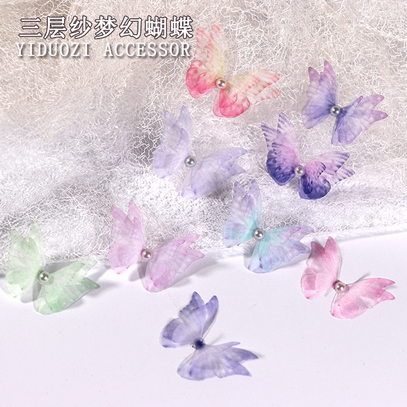 Three -layer three -dimensional tulle butterfly gauze dream immortal…