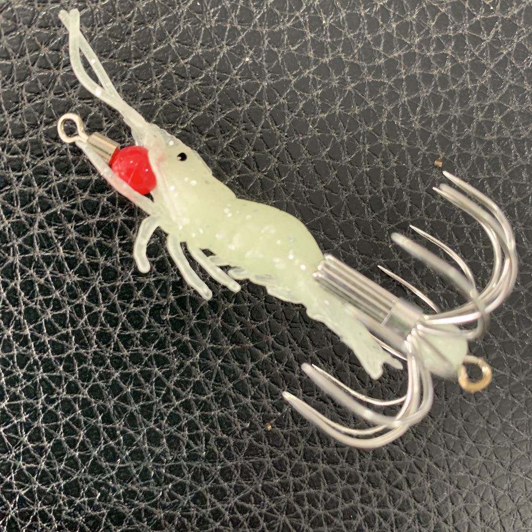 降价促销供应渔具木虾鱿鱼钩 夜光章鱼钩 仿真虾夜光伞钩垂钓用品