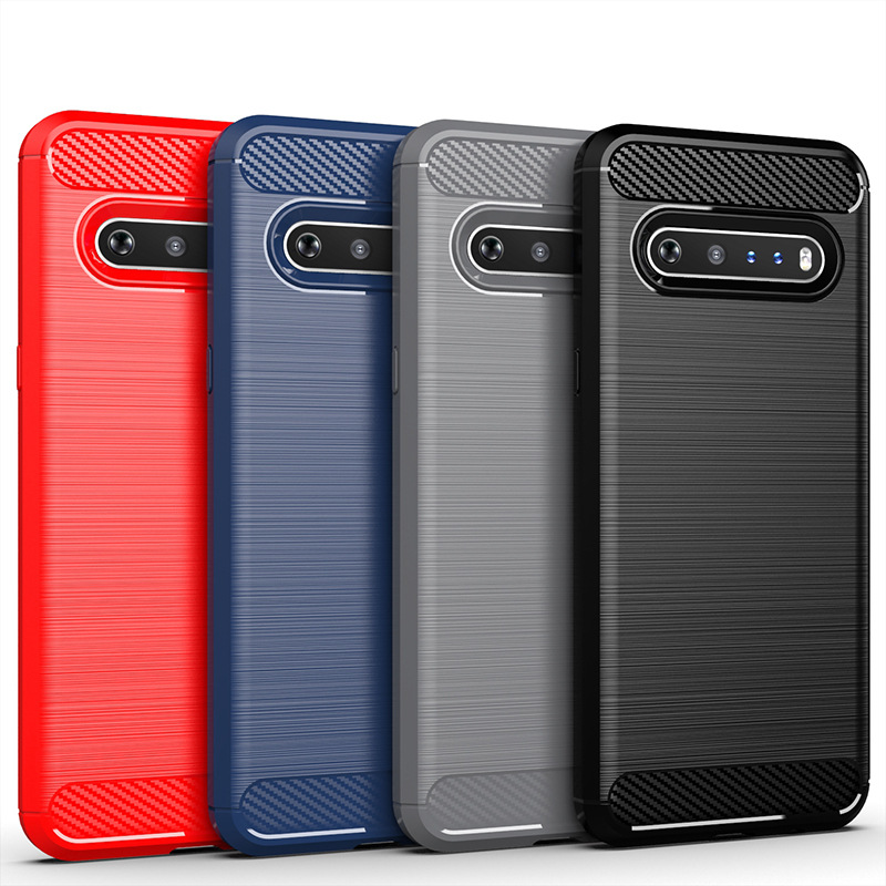 For LG V60ThinQ Phone Case LG V60 Protective Case Brushed Silicone Full Coverage TPU Drop-Resistant Soft Case