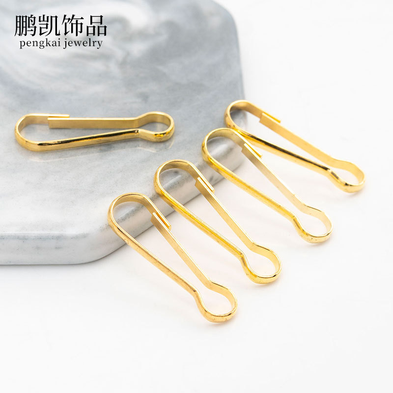 DIY handmade jewelry gold plated Zhu bile buckle clip hook connection buckle metal hardware accessories hook key hook