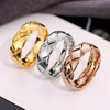 Fashionable ring stainless steel for beloved, wish, Korean style, simple and elegant design, internet celebrity