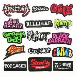 跨境热卖厂家直销爆款时尚英文刺绣布贴帽子包包鞋服装饰补丁饰品