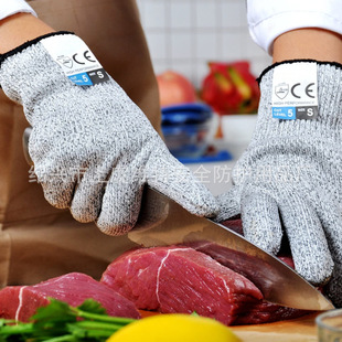 Factory in stock Grade 5 Anti-cut Gloves for Kitchen HPPE Anti-scratch Gardening Glass Carving Slaughter Amazon Explosions