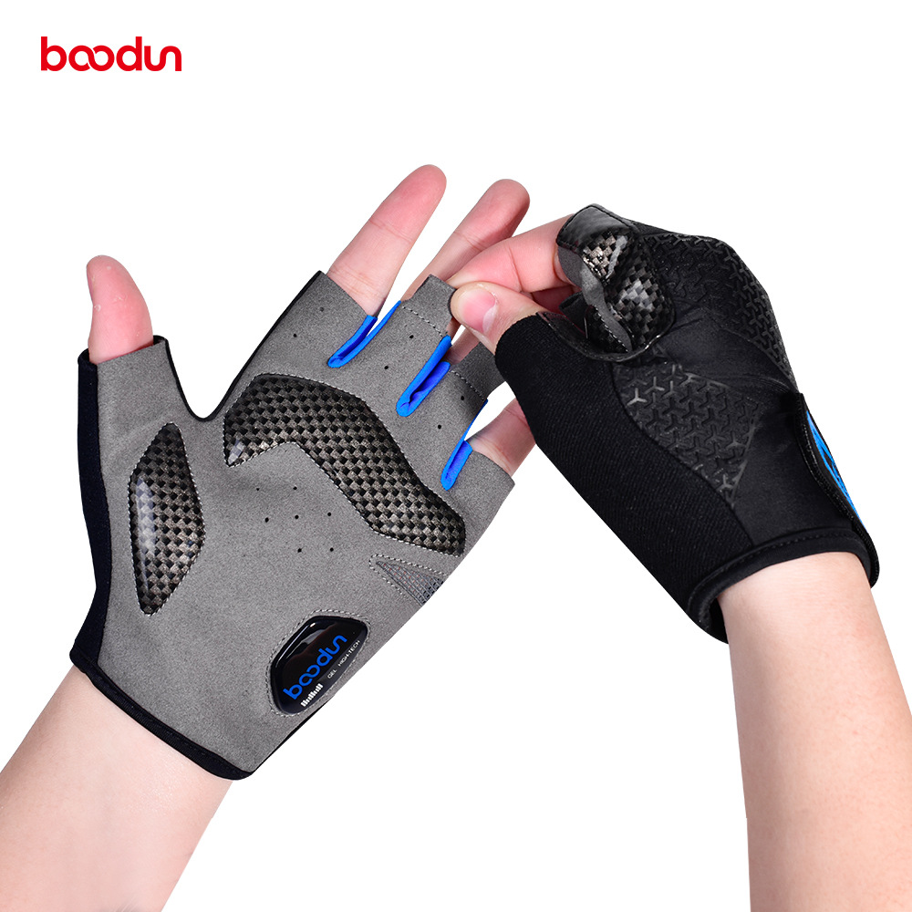 BOODUN Printemps/Été Nouveaux Gants De Vélo Demi-Doigt Respirants En Microfibre Pour L'extérieur Absorbant Les Chocs_voghion.com