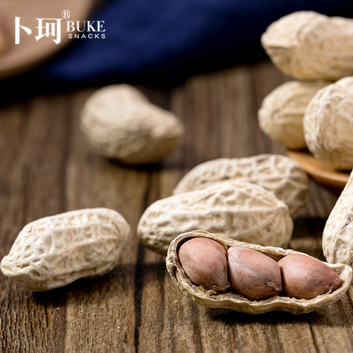 Bu Ke Peanuts Salted Dried Boiled Peanuts Roasted Seeds Original Sun-Dried New Year Snacks Wholesale Dropshipping