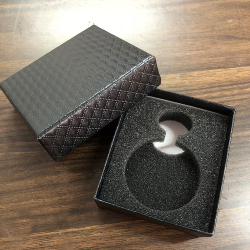 Diamond pattern jet black pocket watch packaging box, exquisite sky and earth cover pocket watch box, sample-making gift packaging box batch