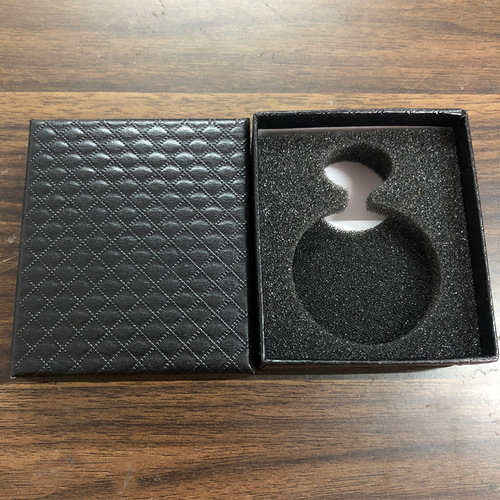 Diamond pattern jet black pocket watch packaging box, exquisite sky and earth cover pocket watch box, sample-making gift packaging box batch