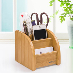 Jinlongxing wooden creative pen holder desktop storage box office stationery storage seat wooden multi-functional pen holder wholesale