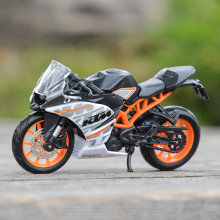 美驰图原厂1:18 KTM RC 390 趴赛机车仿真合金摩托车模型带底座