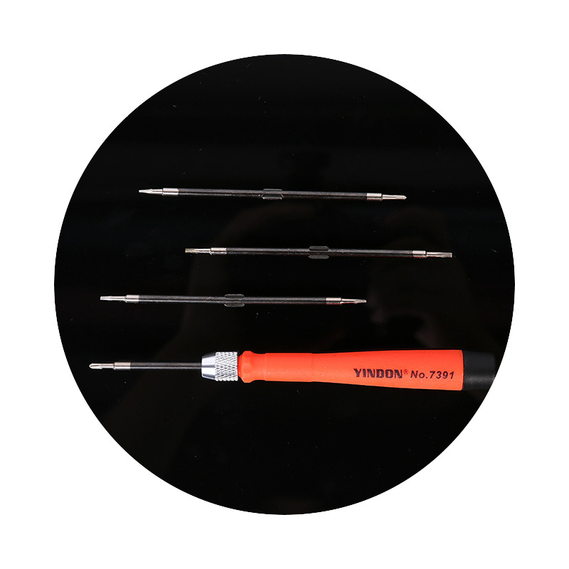 7391a 5PC ajustable de doble uso de precisión destornillador en caja reloj teléfono móvil gafas reparación herramienta traje