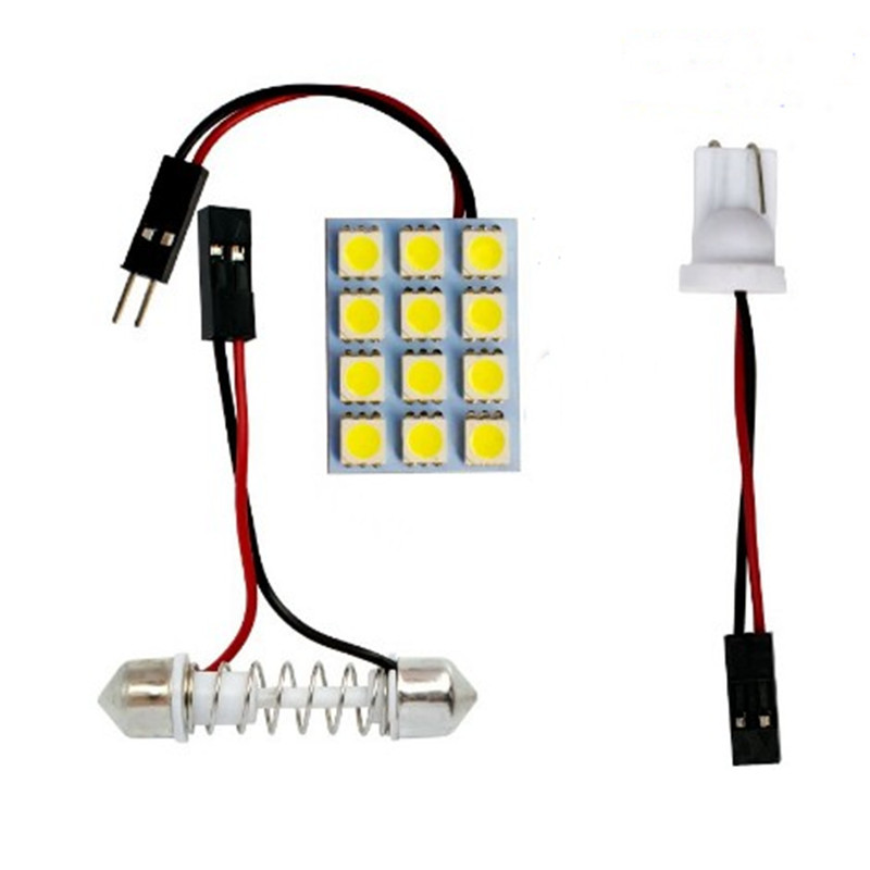 工厂批发 车顶灯 5050 12smd LED汽车阅读灯 车内照明牌照 板灯泡