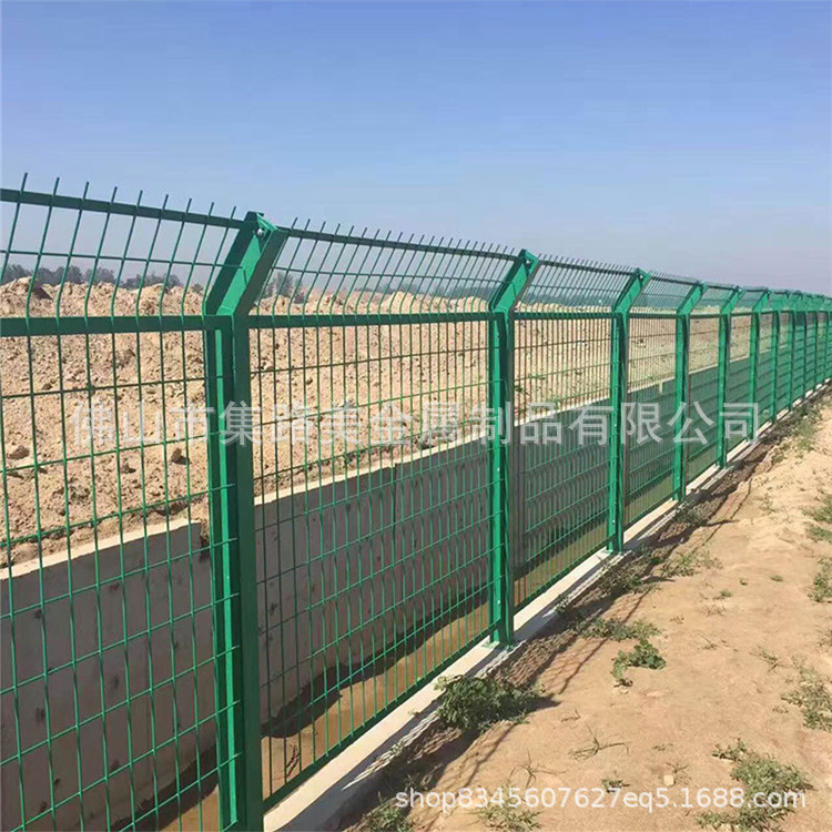 双边丝框架护栏网高速公路铁路边框铁丝围栏网低碳防护栏浸塑钢丝