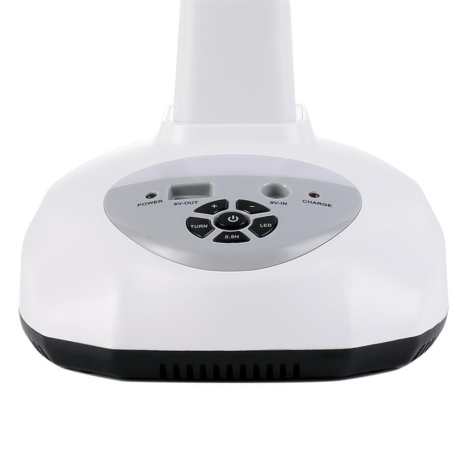 S012 12 pulgadas 9 velocidad de viento iluminación LED puede cargar el ventilador de escritorio de emergencia ventilador de carga de teléfono móvil