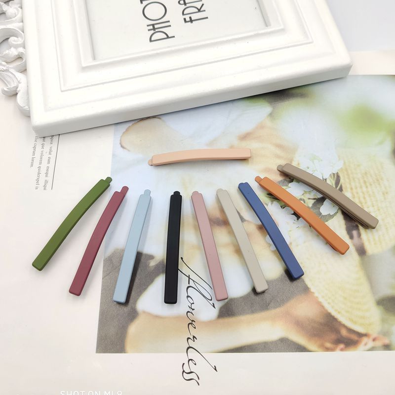New Morandi color Korea simple frosted clip texture side clip bangs clip ins girl hair clip wholesale