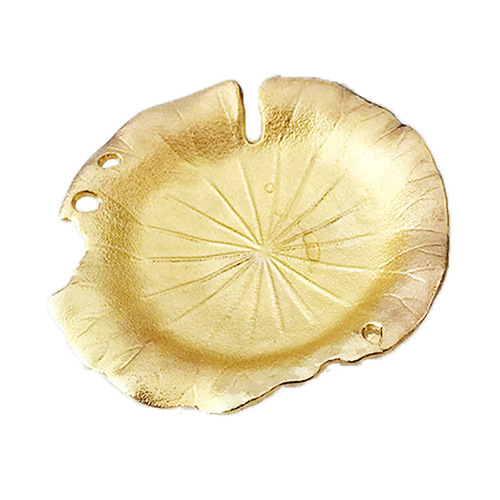 One piece dropshipping coaster, high temperature resistant saucer, insulated tea ceremony accessories, incense base, lotus leaf metal coaster