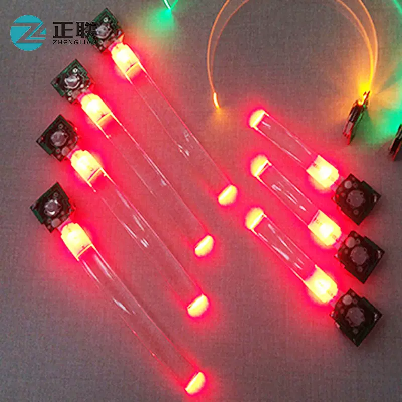 厂家批发PU导光条彩色导光小管 透明尼龙彩胶管发光条 实心导光条