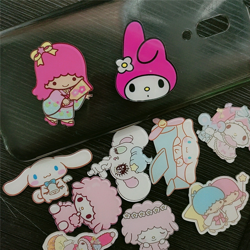 Harajuku Gemini acrílico broche de dibujos animados insignia bolsa accesorios periféricos DIY teléfono móvil Shell parche