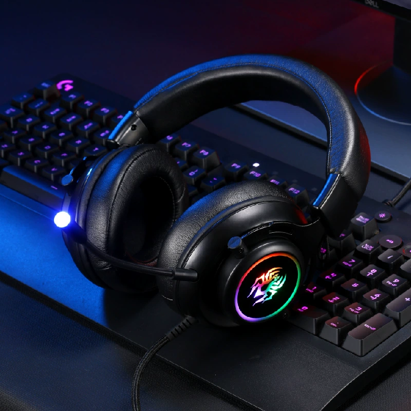 Игровая гарнитура YORO, USB-гарнитура для игр, виртуальный 7.1 канал, RGB-подсветка, виртуальная модель G60