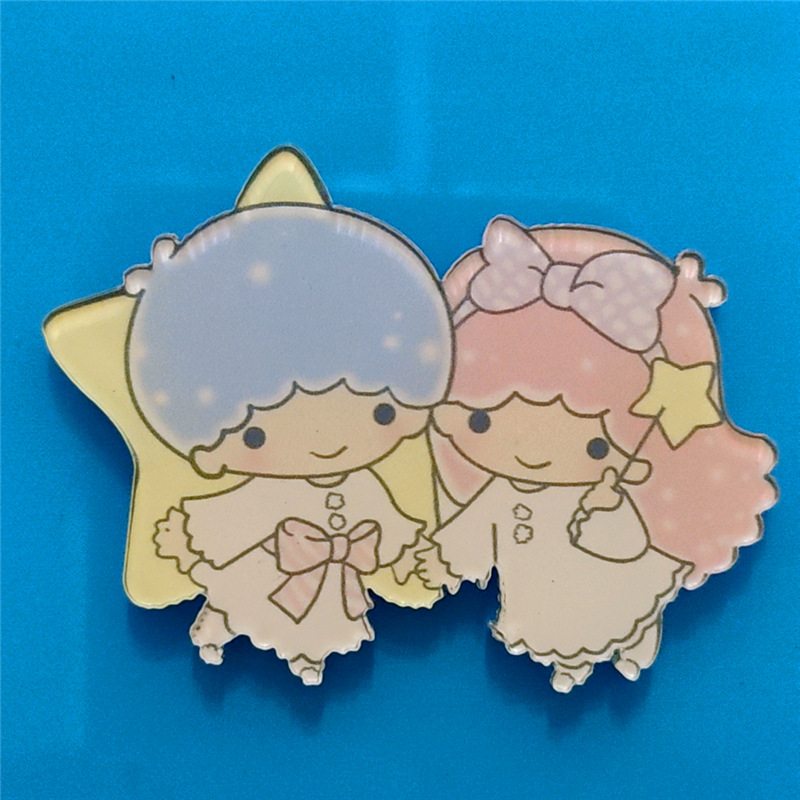 Harajuku Gemini acrílico broche de dibujos animados insignia bolsa accesorios periféricos DIY teléfono móvil Shell parche