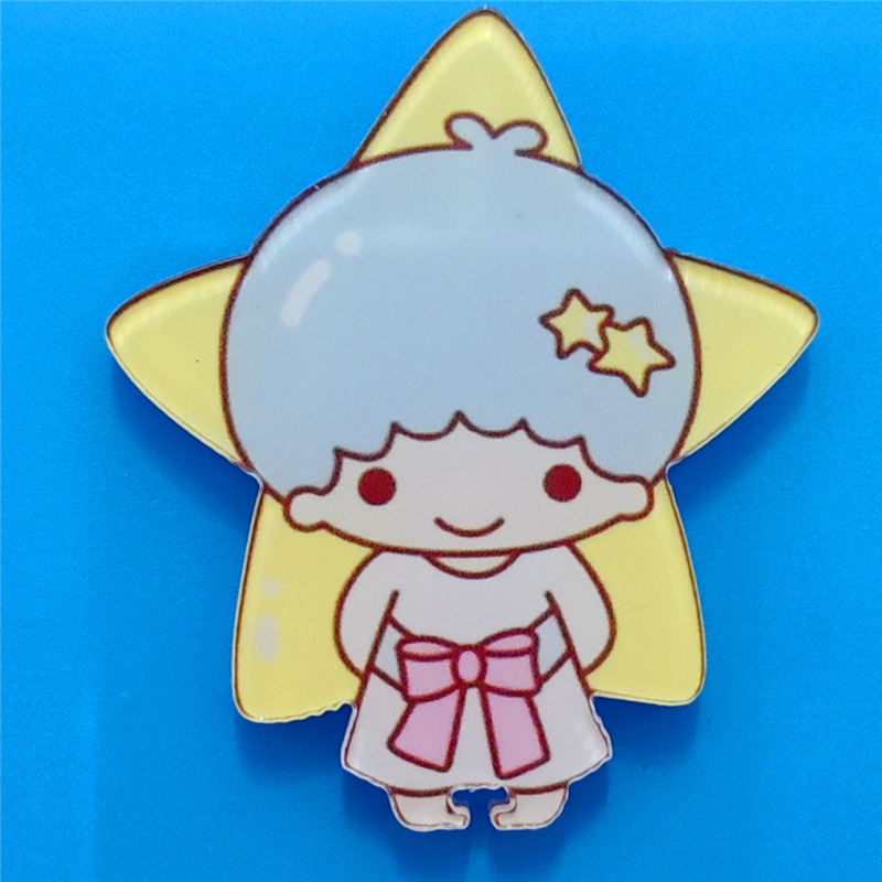 Harajuku Gemini acrílico broche de dibujos animados insignia bolsa accesorios periféricos DIY teléfono móvil Shell parche