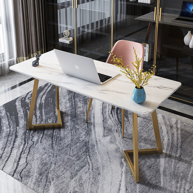 Nordic Marble Computer Desk Simple Desk Bedroom Desktop Writing Desk Office Home Modern Internet Celebrity Table and Chair