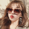 Retro square fashionable sunglasses, glasses solar-powered, European style, internet celebrity, fitted