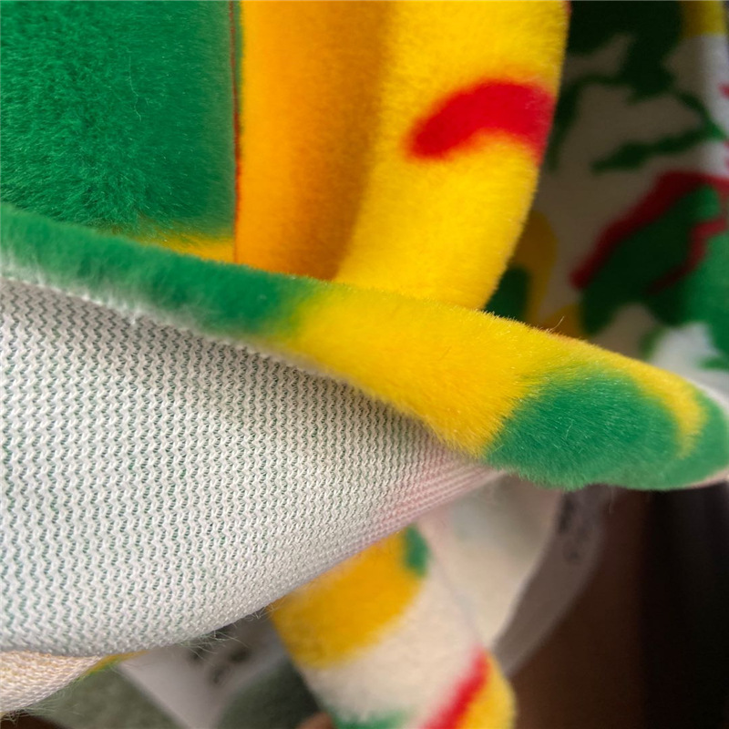 Imitación de piel de conejo tela de camuflaje bufanda alfombra ropa Zapatillas de lana Bola de piel pijamas Cuello de piel tela de impresión