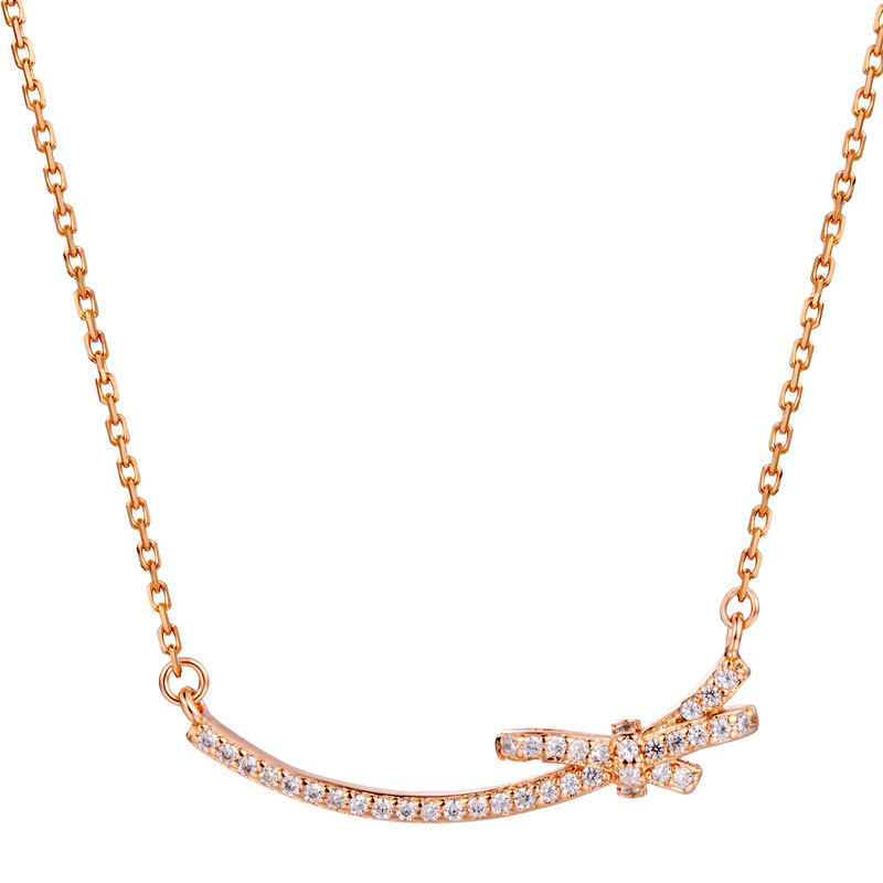 S925 sonrisa arco collar moda femenina Singapur nicho diseño simple clavícula cadena ins Internet celebridad colgante