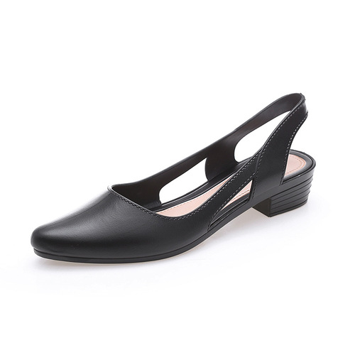 Women's Fashionable Casual Flat Slip-On Plastic Glitter Sandals with Open Toe, Korean Style, Outer Worn Jelly Beach Slippers