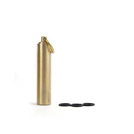 数控纯黄铜求生防水罐 密封防水仓盒药瓶户外EDC迷你装备钥匙挂件