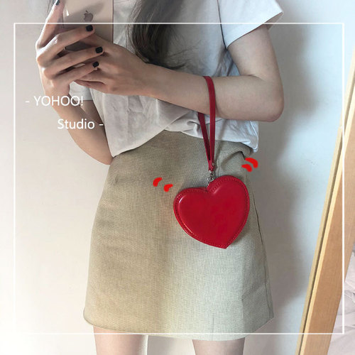 YOHOO! /chic~ins girl’s heart is full of cuteness and love coin purse PU card holder coin bag for girls