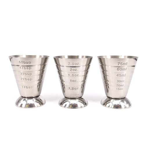 Stainless steel 304 magic measuring cup mixing cup ounce cup ounce cup scale measuring ring with magic 75ml