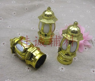 Plastic decorative craft lamp Christmas light golden small lamp craft gift accessories 6.4cm