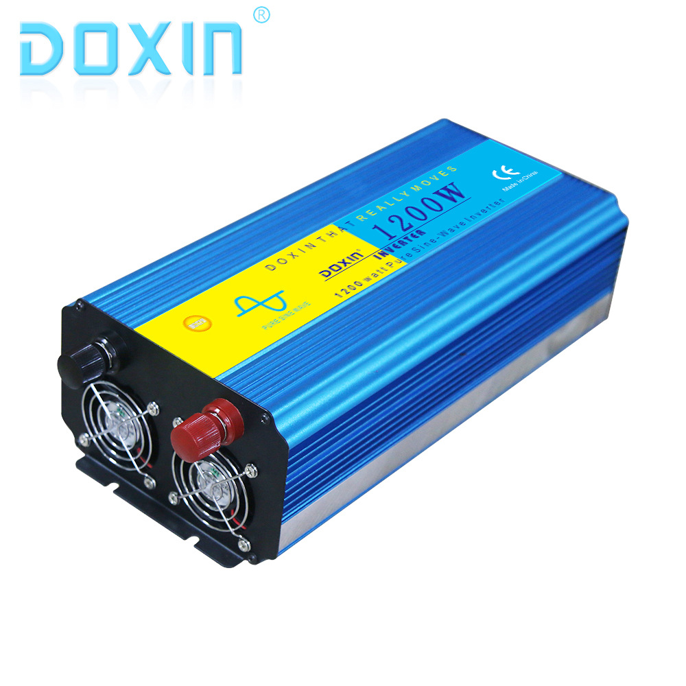 1200W纯正弦波逆变器智能显屏太阳能光伏逆变电源转换器车载便携