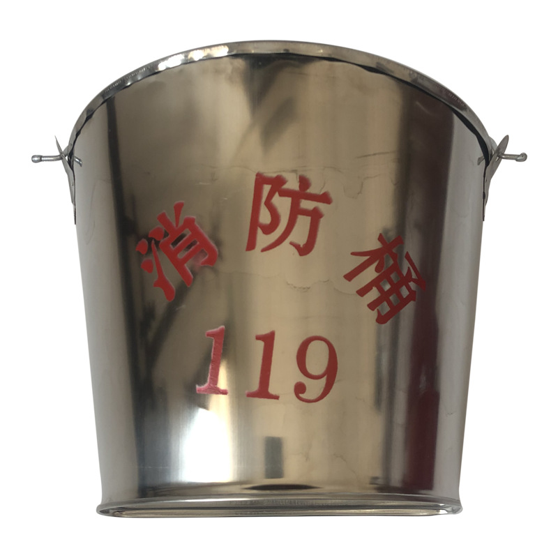 Manufacturer wholesale stainless steel half-round fire bucket, stainless steel painted fire sand bucket, half-round water bucket