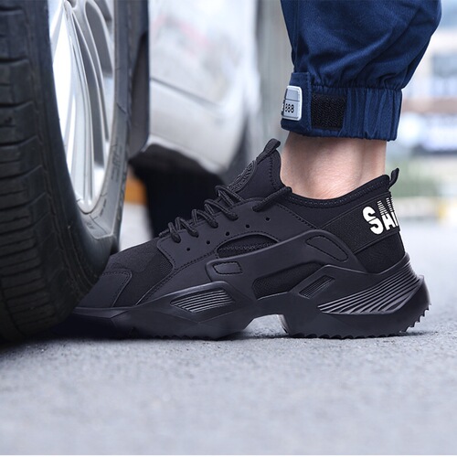 Cross-border new labor protection shoes for men in summer, lightweight, soft and breathable safety shoes, anti-smash and anti-puncture work shoes, steel toe caps