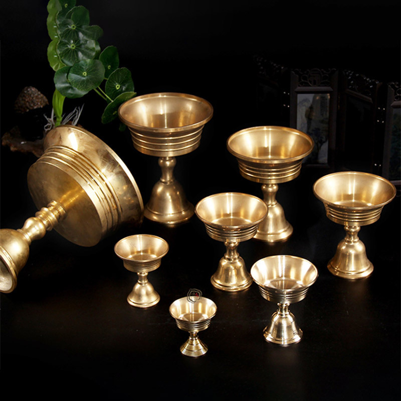 Copper Butter Lamp Holder, Eternal Light Candle Holder, Solid and Liquid Dual-Use Candle Holder, Oil Cup, Buddha Statue Offering Lamp Copper Butter Lamp Holder, Eternal Light Candle Holder, Solid and Liquid Dual-Use Candle Holder, Oil Cup, Buddha Statue Offering Lamp