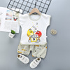 Children's sleeves, set, summer cotton T-shirt for boys, shorts, children's clothing, Korean style, wholesale