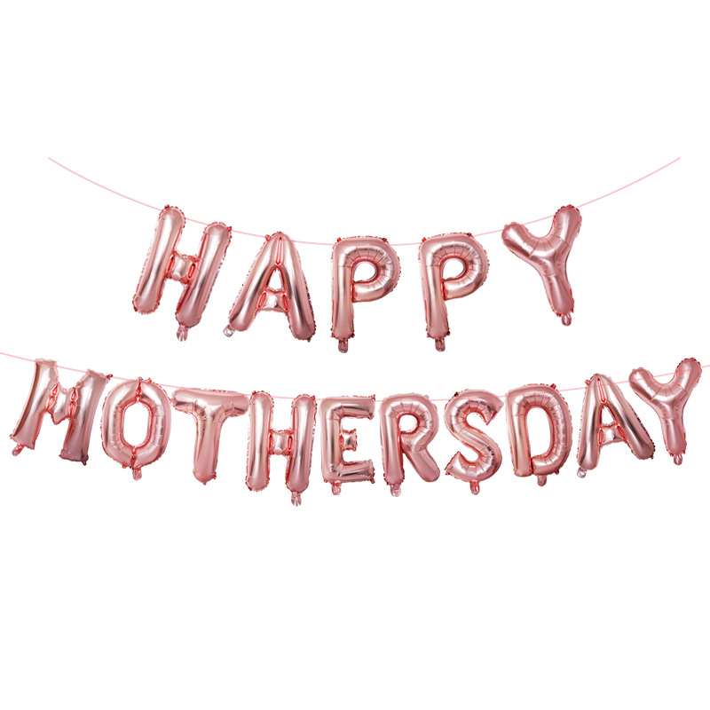 Decoración de globos Feliz Día de la madre traje decoración transfronteriza exclusivo para los fabricantes para organizar globos Feliz Día de la madre traje